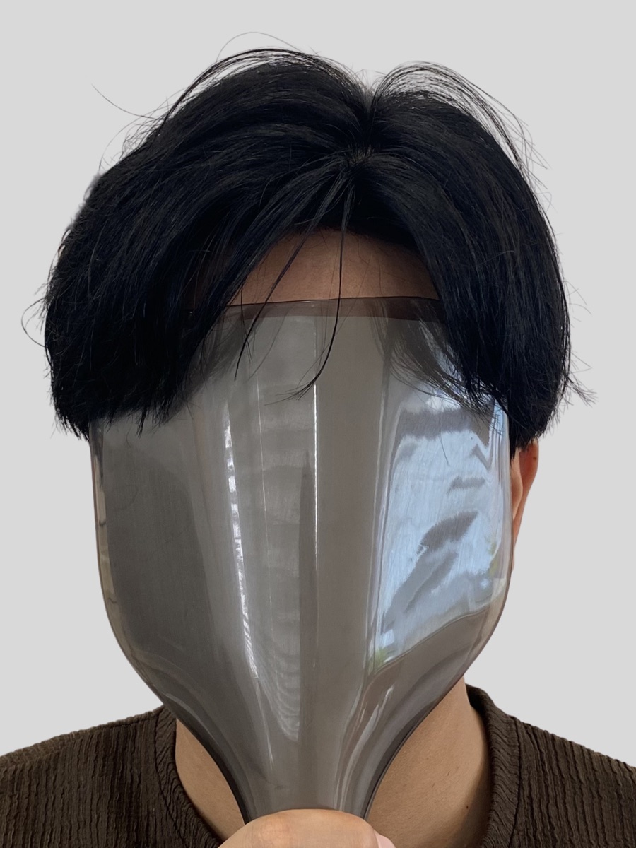 Case 06 男性ウィッグ装着後の正面から見た前髪と量感